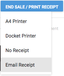Pos receiptmenu
